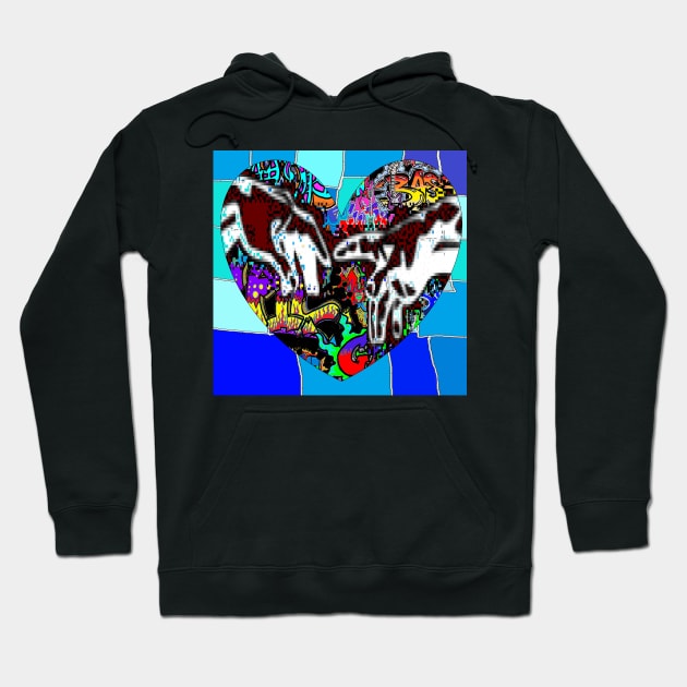 Hand of God Blue Heaven 1 Hoodie by LowEndGraphics